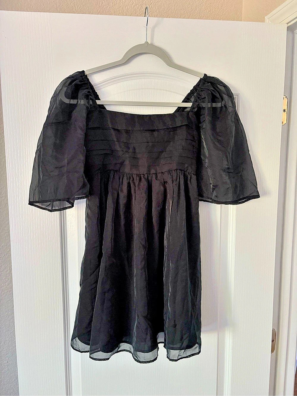 Abercrombie & Fitch Black Satin Mini Dress - Small Like New